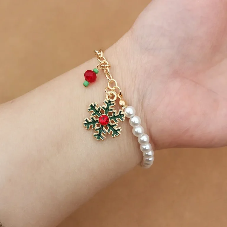 Bracelet noël flocon de neige fantaisie