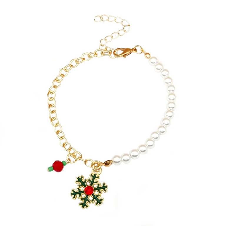 Bracelet noël flocon de neige fantaisie - Flocon de neige